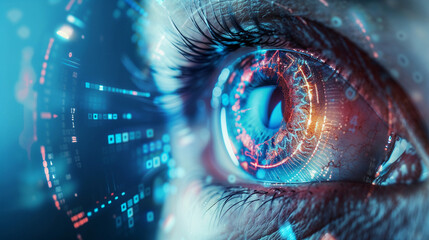 AI-powered retinal scanning technology for ophthalmology diagnosis and eye disease detection in medical examination