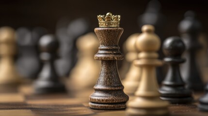 Fototapeta premium Chess king in focus