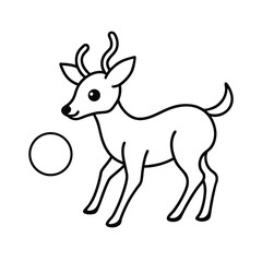 Obraz premium deer playing with a-ball-in-the-garden-for-kids-co (1).eps