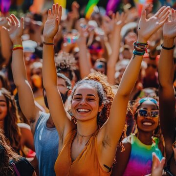 A vibrant inclusivity festival for World Inclusion Day Focus on the festival colors