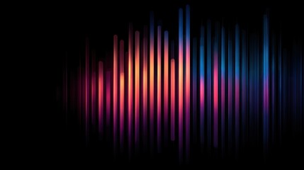Abstract colorful sound wave graphic