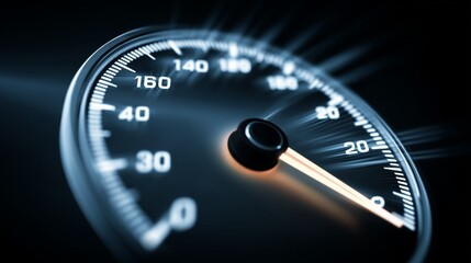 visual concept of fast internet speed with dynamic glowing data lines