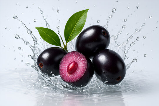 Ripe Jamun Splash: Vibrant Berry Burst