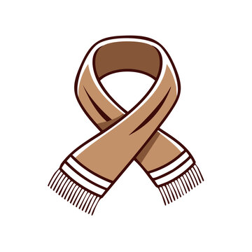 brown scarf simple design clip art preview