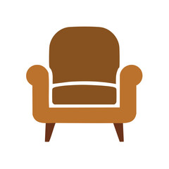Fototapeta premium Cozy Armchair Illustration with Smooth Brown Tones Inviting Relaxation and Comfort