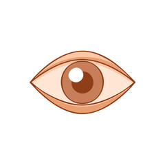 Obraz premium Brown Eye Icon Graphic Illustration Iris Pupil Vision