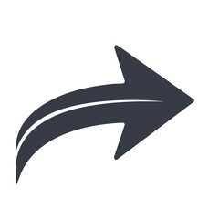 Dark Gray Arrow Curving Rightwards Pointing to the Future Direction and Next Steps