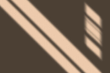 Realistic Window Shadow Overlay with Summer Sunlight Blur on pastel color Wall