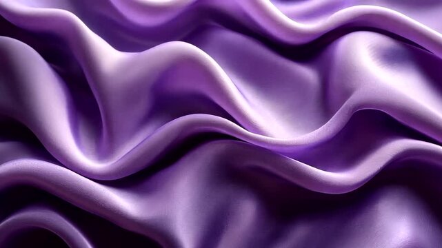 Elegant Purple Silk Fabric Waves Abstract Background Video for Creative Projects