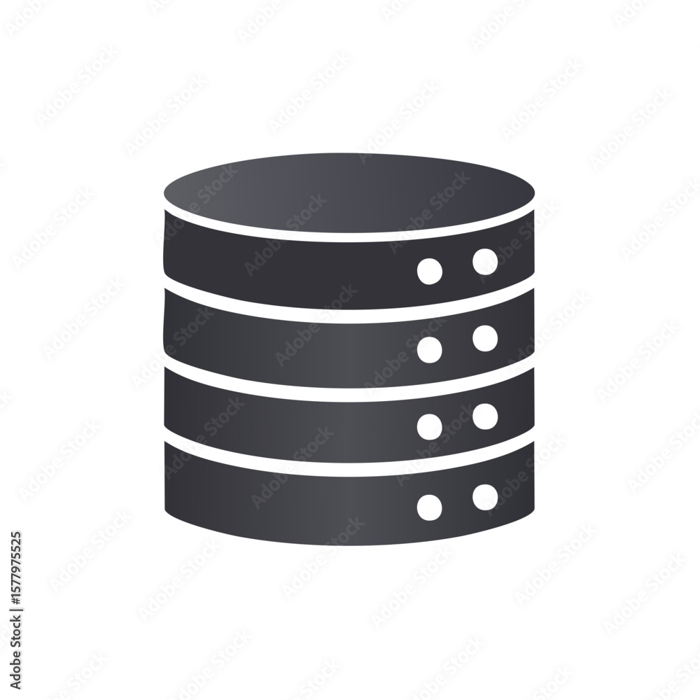 Poster data storage unit depiction database server information platform vector graphic