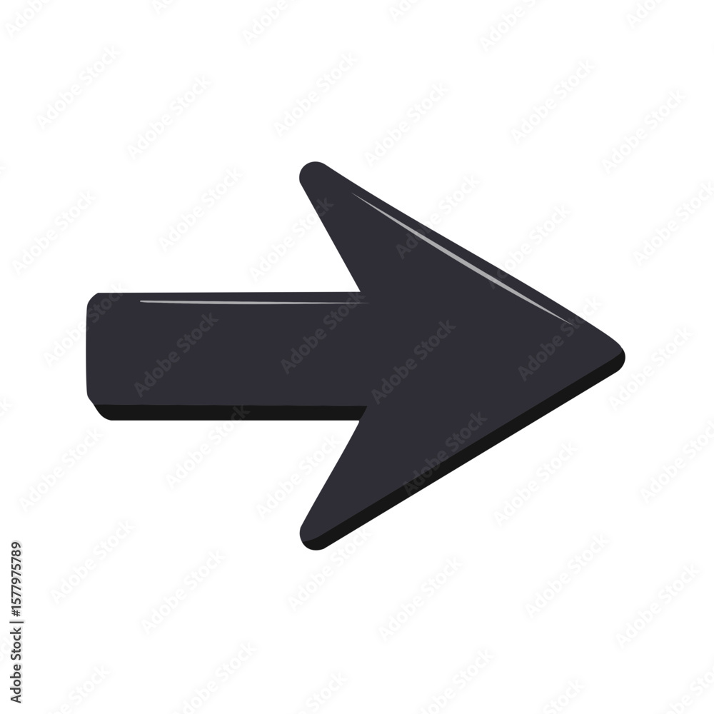 Poster rightward direction arrow design element navigation sign isolated