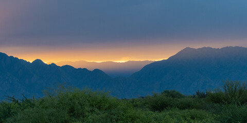 Sunset in the mountains