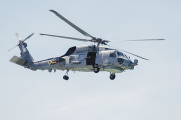 Fototapeta premium military maneuvers. Infantry, aviation and navy landing 