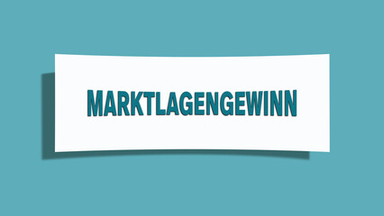 Marktlagengewinn (Market situation gain) - A card isolated on light green background.