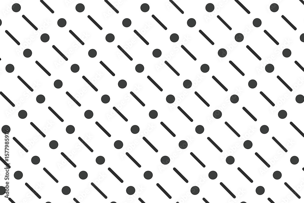 Poster dotted seamless pattern with repeating diagonal dots and lines. abstract geometric background textur