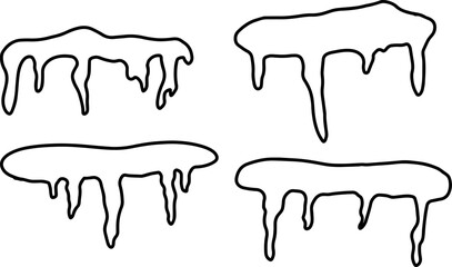 Frozen Effect Frame Winter Ice Cap Vector Illustration