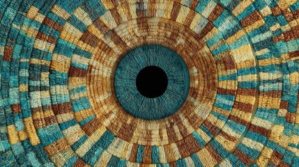Fototapeta premium Circular eye with concentric rings