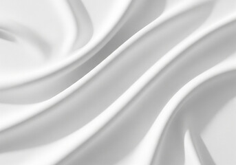 Obraz premium White Fabric Elegance: Graceful Drapes with Subtle Shadows & Smooth Texture – Ideal for Serene & Minimalist Backgrounds