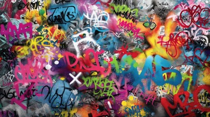 Fototapeta premium Vibrant graffiti wall art