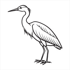 Fototapeta premium little egret icon silhouette vector