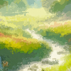 Various oil paintings, flowers, roses, peonies, forest scenery, lakes, ducks, chrysanthemums, mountains and waters