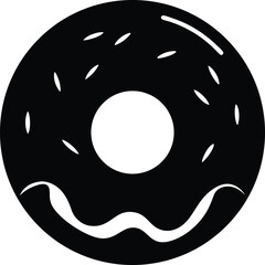 Obraz premium Delicious Donut Illustration A Sweet Treat Icon Design