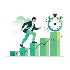 Fototapeta premium Achieve Business Growth Time Management Strategies for Success