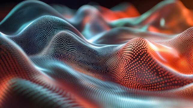 abstract representation of quantum AI analyzing probability wave functions