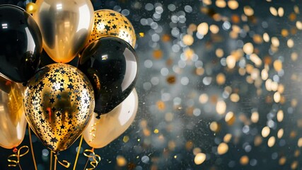 Festive Balloons: a close-up shot of elegant balloons, with beautiful textures. This picture is ideal for festive seasons and special event announcements. 