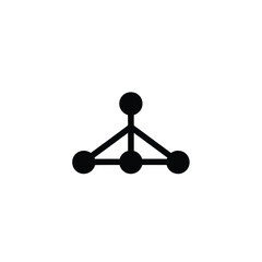 Obraz premium Simple black graphic of interconnected circles forming a hierarchical structure.