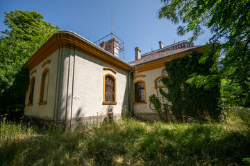 Abandoned Historic Palace with Weathered Architecture and Atmospheric Decay