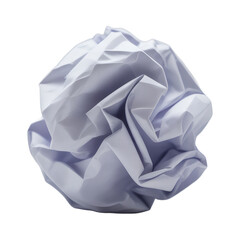 A perfectly crumpled white piece of paper, showcasing intricate folds and texture, ready for a fresh start