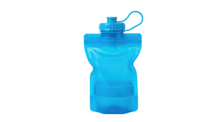Blue Collapsible Water Bottle for Outdoor Activities.
