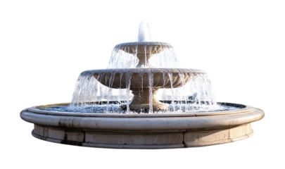 Fountain for Water Features and Garden Decor - Isolated on White Background