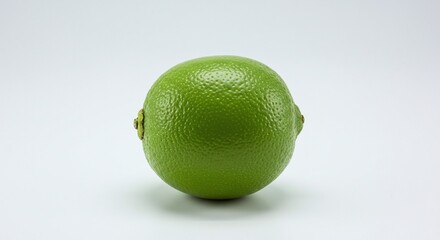 Fresh Green Lime on White Background