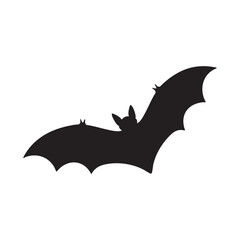 Naklejka premium Silhouette Of A Flying Bat Vector Graphic For Halloween Decorations And Design Elements