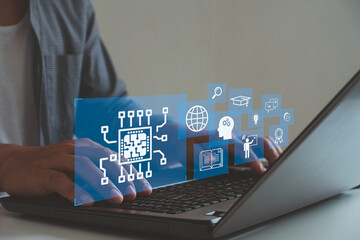 Artificial Intelligence in Digital Education – Futuristic Online Learning Technology. AI-based...