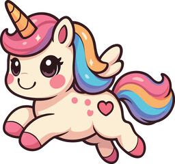 かわいいユニコーンのイラスト