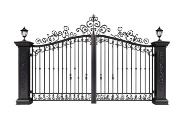 Gates for Entryways and Architectural Features - Isolated on White Background