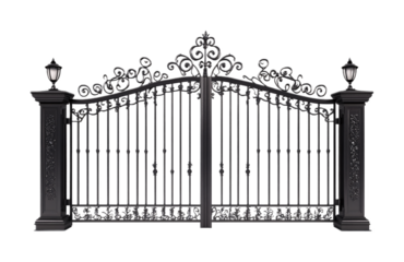 Gates for Entryways and Architectural Features - Isolated on White Background