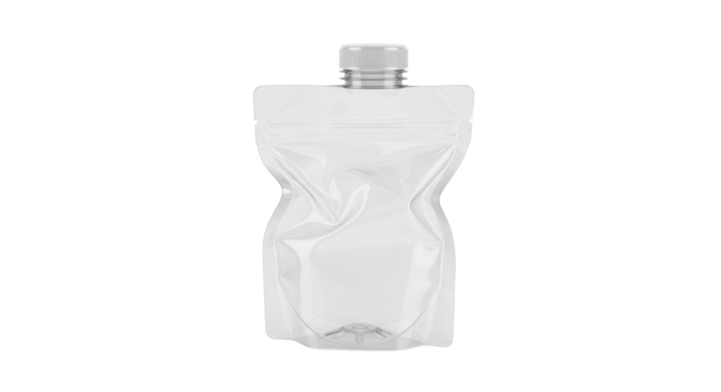 Clear Spout Pouch Packaging Mockup.