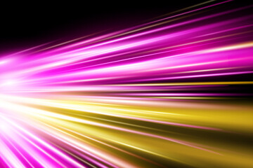 Abstract Purple cyberpunk Speed Light Trail with Motion Blur and Glow