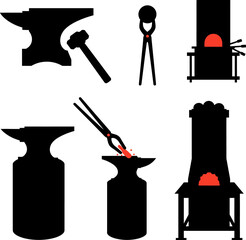 vector illustration of a set of tools