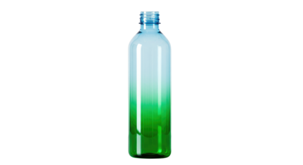 Gradient Colored Glass Bottle Isolated on White.