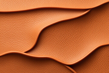 Textured brown leather with flowing wavy patterns and details.