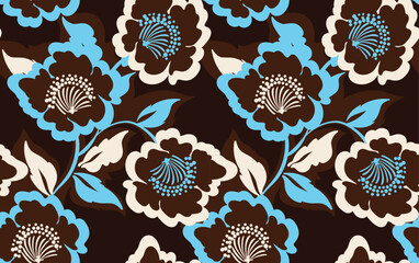 Seamless flower pattern. Abstract floral pattern.