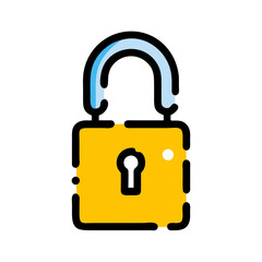 Lock icon with secure padlock design