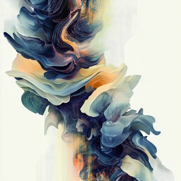 natural organic shapes merging with glitch distortions set inside an experimental freeform border innovative and isolated