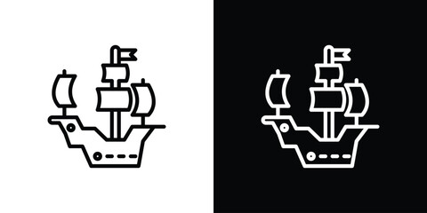 Caravel icon in vector. Logotype