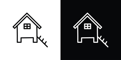 Fototapeta premium Chicken coop icon in vector. Logotype